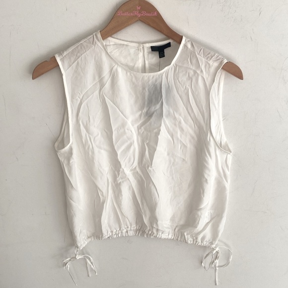 (B10) ATM Womens Silk Crop Tank Top, Color: Chalk, NWT, Size Small - Picture 4 of 12